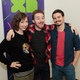 Hirsch (center) with Kristen Schaal, who voices Mabel, and Jason Ritter, who voices Dipper
